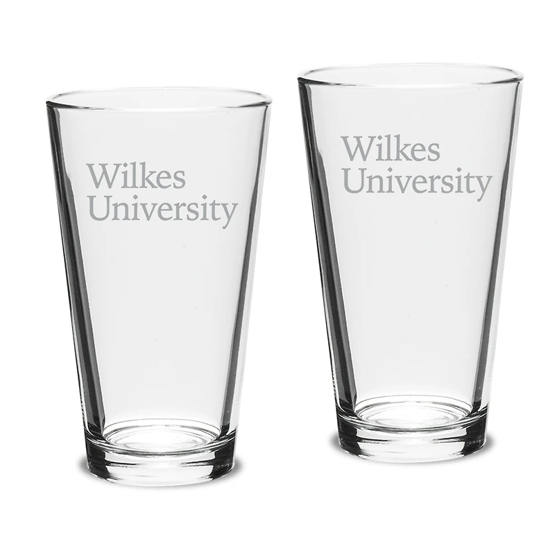 Wilkes Colonels 16oz. Two-Piece Classic Pub Glass Set