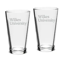 Wilkes Colonels 16oz. Two-Piece Classic Pub Glass Set