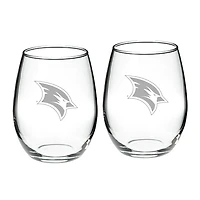 Saginaw Valley State Cardinals 21oz. Two-Piece Stemless Wine Glass Set