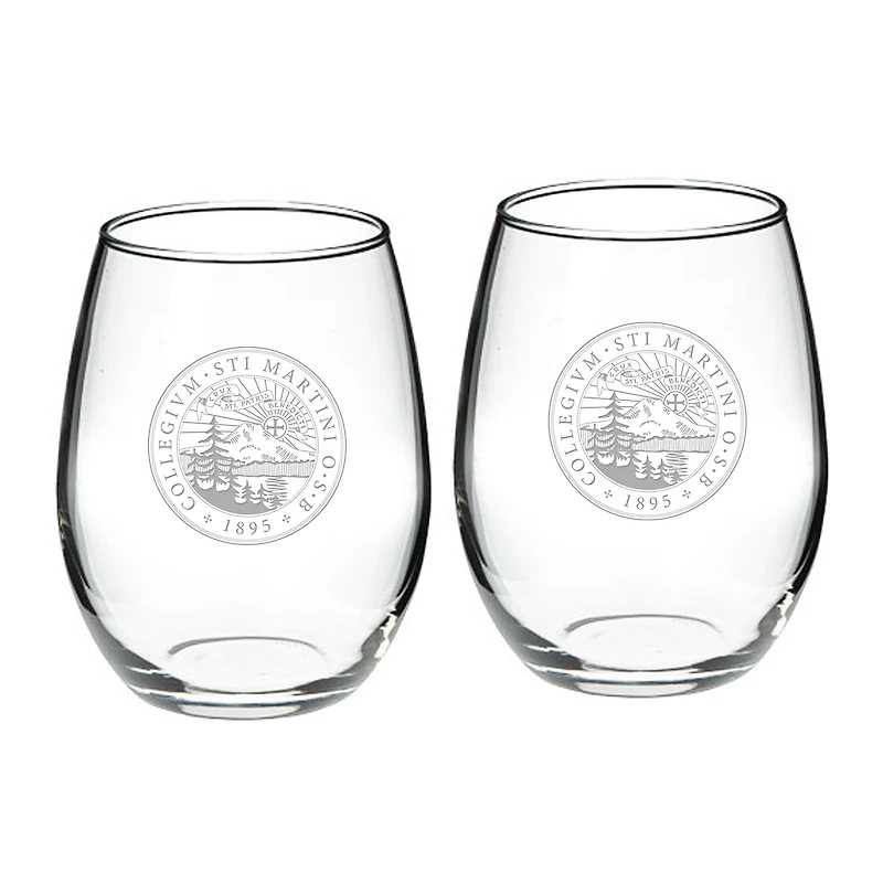 Saint Martin's Saints 21oz. Two-Piece Stemless Wine Glass Set