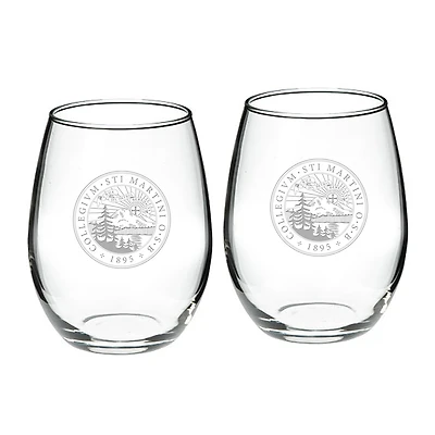 Saint Martin's Saints 21oz. Two-Piece Stemless Wine Glass Set