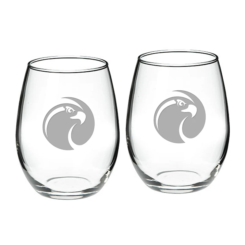 Seattle Pacific Falcons 21oz. Two-Piece Stemless Wine Glass Set