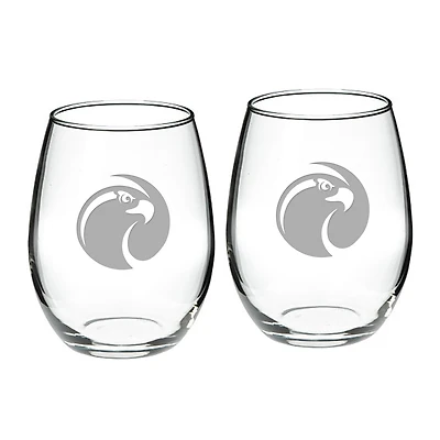 Seattle Pacific Falcons 21oz. Two-Piece Stemless Wine Glass Set