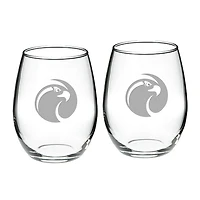Seattle Pacific Falcons 21oz. Two-Piece Stemless Wine Glass Set