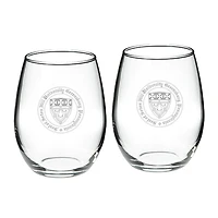 Seton Hill Griffins 21oz. Two-Piece Stemless Wine Glass Set