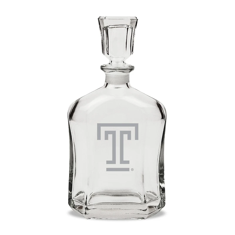 Temple Owls 23.75oz. Crystal Whisky Decanter