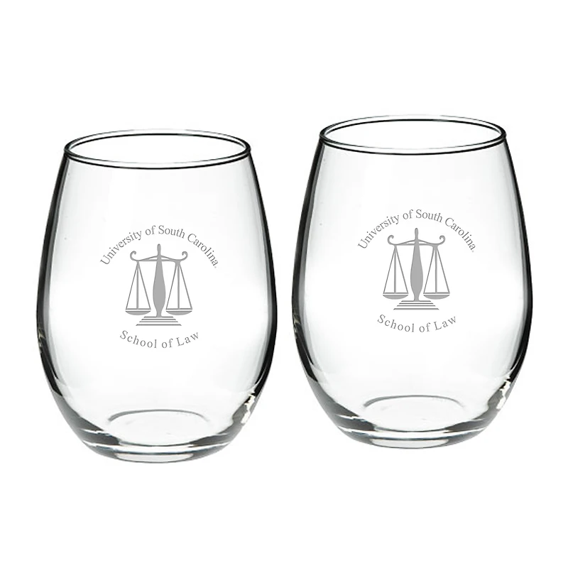 South Carolina Gamecocks 21oz. Two-Piece Stemless Wine Glass Set