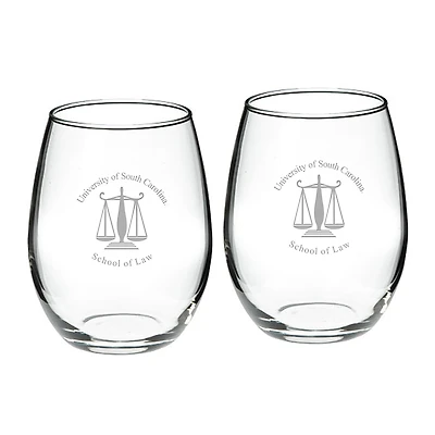 South Carolina Gamecocks 21oz. Two-Piece Stemless Wine Glass Set