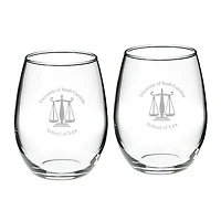 South Carolina Gamecocks 21oz. Two-Piece Stemless Wine Glass Set