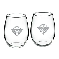 Tennessee-Martin Skyhawks 21oz. Two-Piece Stemless Wine Glass Set