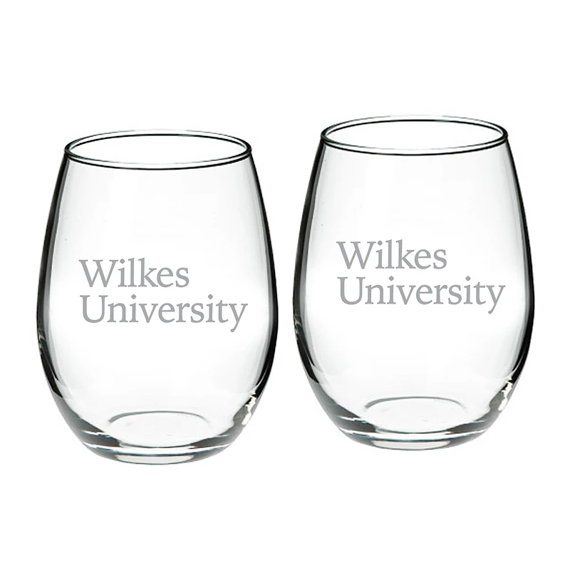Wilkes Colonels 21oz. Two-Piece Stemless Wine Glass Set