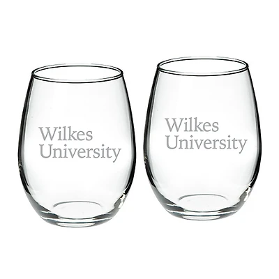 Wilkes Colonels 21oz. Two-Piece Stemless Wine Glass Set