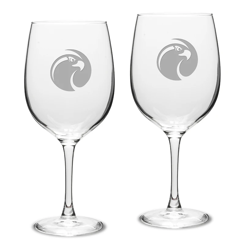 Seattle Pacific Falcons 19oz. Two-Piece Traditional Red Wine Table Glass Set