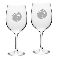 Seattle Pacific Falcons 19oz. Two-Piece Traditional Red Wine Table Glass Set