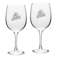 Southwest Minnesota State Mustangs 19oz. Two-Piece Traditional Red Wine Table Glass Set