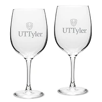 Texas Tyler Patriots 19oz. Two-Piece Traditional Red Wine Table Glass Set