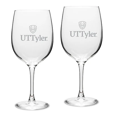 Texas Tyler Patriots 19oz. Two-Piece Traditional Red Wine Table Glass Set