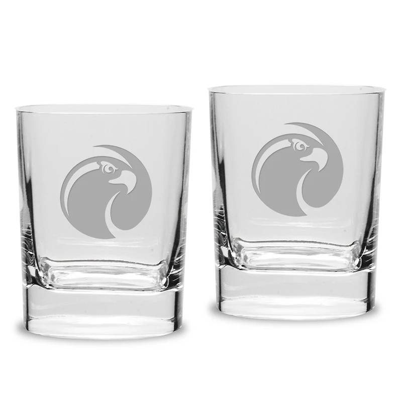 Seattle Pacific Falcons 11.75oz. Two-Piece Luigi Bormioli Square Double Old Fashion Glasses Set