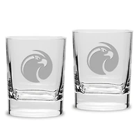 Seattle Pacific Falcons 11.75oz. Two-Piece Luigi Bormioli Square Double Old Fashion Glasses Set