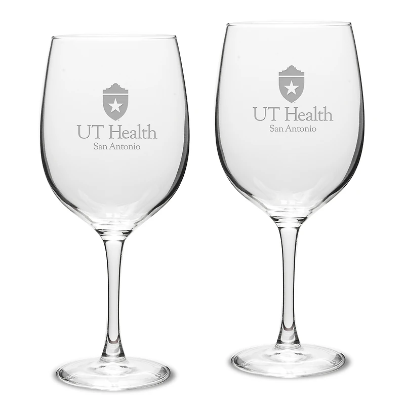 Texas Health San Antonio 19oz. Two-Piece Traditional Red Wine Table Glass Set