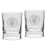 Siena Heights Saints 11.75oz. Two-Piece Luigi Bormioli Square Double Old Fashion Glasses Set