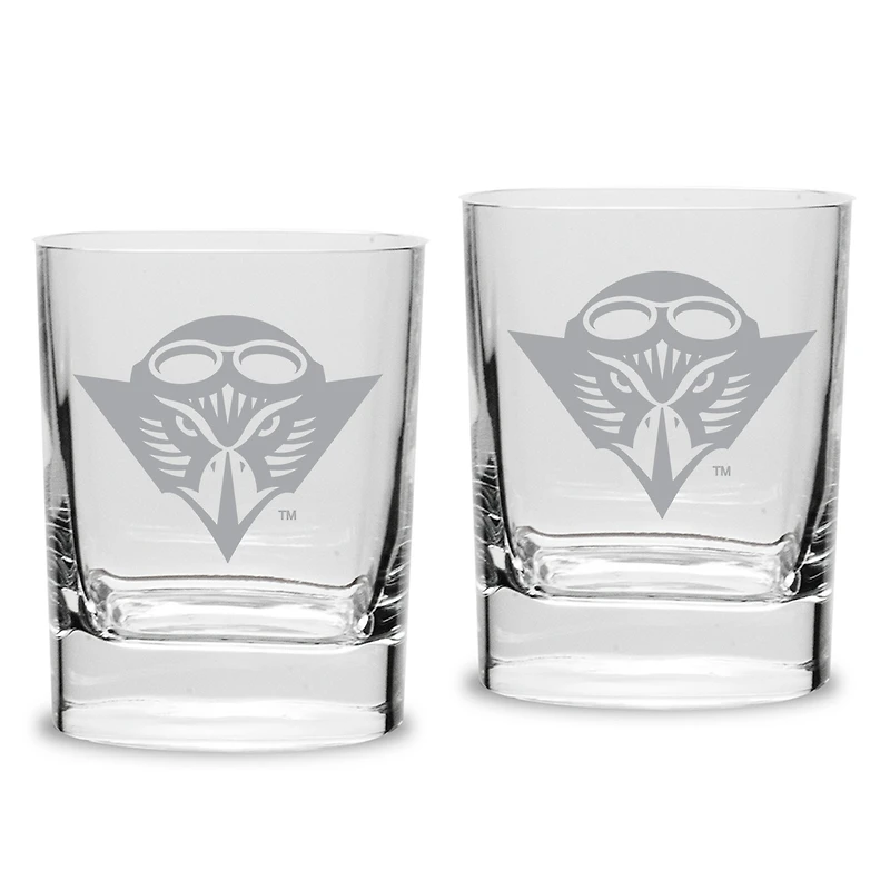 Tennessee-Martin Skyhawks 11.75oz. Two-Piece Luigi Bormioli Square Double Old Fashion Glasses Set
