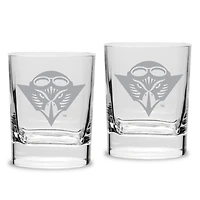 Tennessee-Martin Skyhawks 11.75oz. Two-Piece Luigi Bormioli Square Double Old Fashion Glasses Set