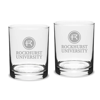 Rockhurst Hawks 14oz. Two-Piece Classic Double Old-Fashioned Glass Set