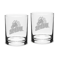 Southwest Minnesota State Mustangs 14oz. Two-Piece Classic Double Old-Fashioned Glass Set