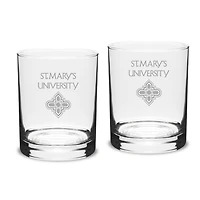 St. Mary's University Rattlers 14oz. Two-Piece Classic Double Old-Fashioned Glass Set
