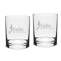 SUNY Delhi Broncos 14oz. Two-Piece Classic Double Old-Fashioned Glass Set