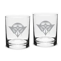 Tennessee-Martin Skyhawks 14oz. Two-Piece Classic Double Old-Fashioned Glass Set