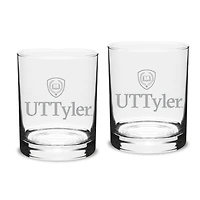Texas Tyler Patriots 14oz. Two-Piece Classic Double Old-Fashioned Glass Set