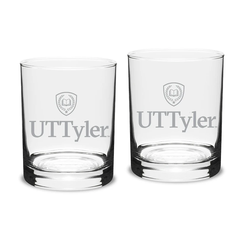 Texas Tyler Patriots 14oz. Two-Piece Classic Double Old-Fashioned Glass Set