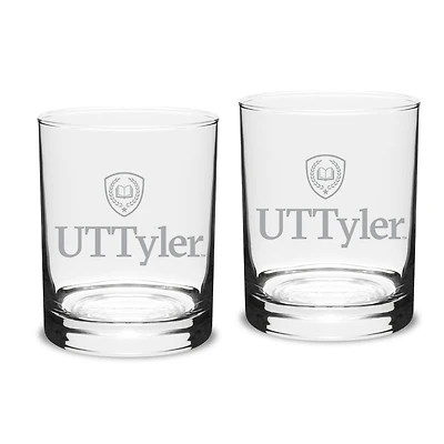 Texas Tyler Patriots 14oz. Two-Piece Classic Double Old-Fashioned Glass Set