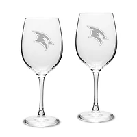 Saginaw Valley State Cardinals Two-Piece 16oz. Traditional White Wine Glass Set