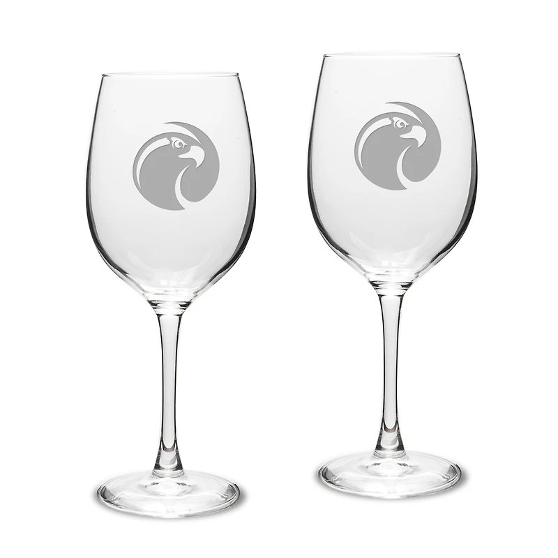 Seattle Pacific Falcons Two-Piece 16oz. Traditional White Wine Glass Set