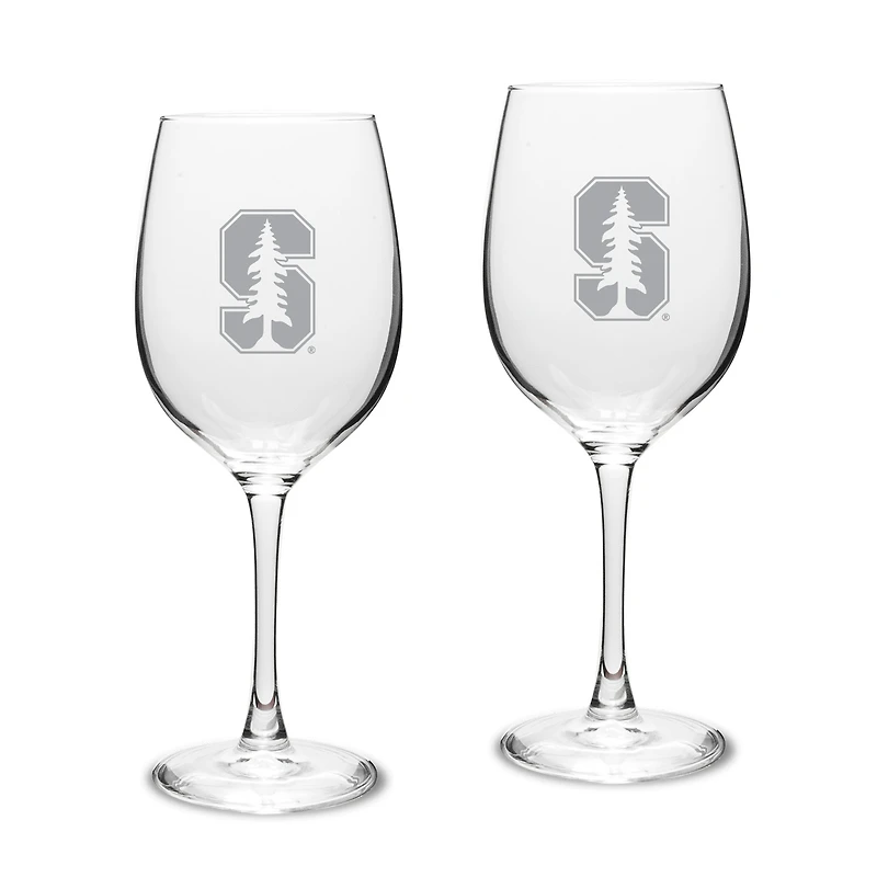 Stanford Cardinal Two-Piece 16oz. Traditional White Wine Glass Set