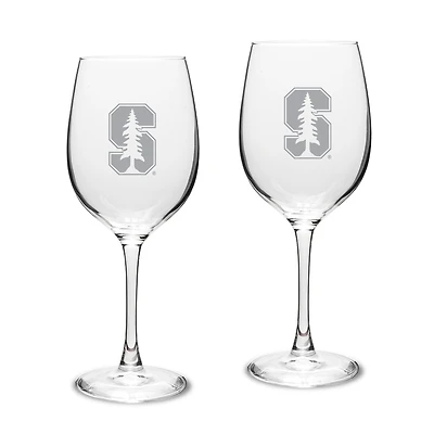 Stanford Cardinal Two-Piece 16oz. Traditional White Wine Glass Set