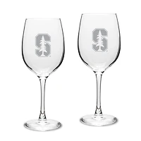 Stanford Cardinal Two-Piece 16oz. Traditional White Wine Glass Set