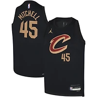 Youth Jordan Brand Donovan Mitchell Black Cleveland Cavaliers Swingman Jersey - Statement