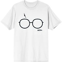 Unisex White Harry Potter Glasses T-Shirt