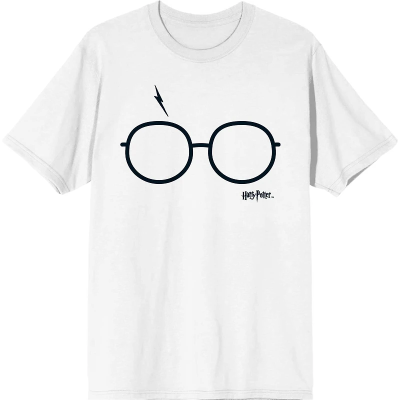 Unisex White Harry Potter Glasses T-Shirt