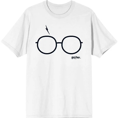 Unisex White Harry Potter Glasses T-Shirt