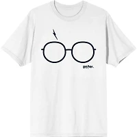 Unisex White Harry Potter Glasses T-Shirt