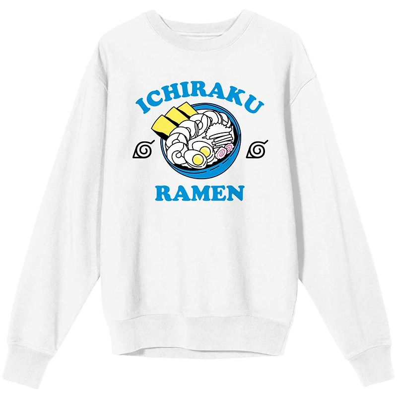 Unisex White Naruto Shippuden Pullover Sweatshirt