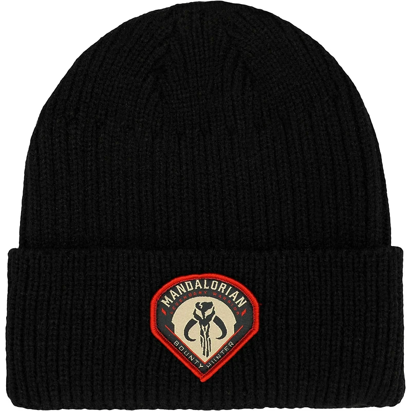 Unisex  Black The Mandalorian  Cuffed Knit Hat