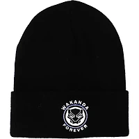 Unisex  Black Black Panther  Cuffed Knit Hat