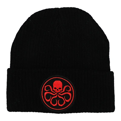 Unisex Black Marvel HYDRA Cuffed Knit Hat
