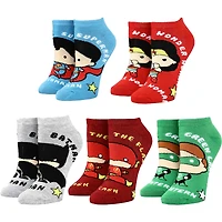 Women's Justice League Five-Pair Ankle Sock Set